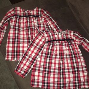 Twin girls’ set of 2 Carters long sleeve Shirts 3t